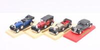 EUROPEAN MODELS: A group of four solido 1:43 scale European model cars. Citroen, Fiat & Mercedes-Benz models