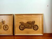 NORTON/HESKTH: Two hand etched timber drawings - 3