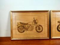 NORTON/HESKTH: Two hand etched timber drawings - 4