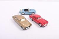 ENGLISH CARS: Three Corgi Toys English models cars. No.318 Lotus Elan S2 "I've Got a Tiger in My Tank". Aston Martin D.B.4 & Jaguar MARK X Saloon models - 2