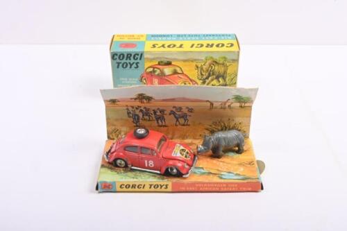 VOLKSWAGEN: A Corgi 256 Volkswagen 1200 (Beetle) - "East African Safari" set. Hard to find right hand drive configuration