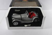SS100: A Bburago 1:18 scale 1937 JAGUAR SS100 (cod.3006) in silver - 2