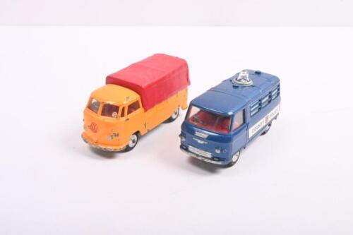 PICK-UP/VAN: Two CORGI TOYS. 431 Volkswagen Pick-up in yellow & No.464 Commer "Police" Van in metallic blue "County Police" livery