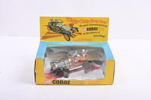 CHITTY CHITTY BANG BANG: A Corgi 266 "Chitty Chitty Bang Bang" with "Caractacus Potts, Truly Scrumptious, Jeremy and Jemima" figures (Updated Photos)