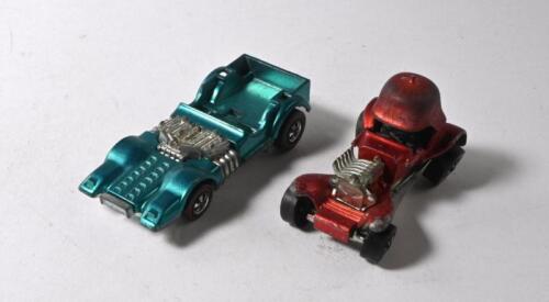 HOT WHEELS: Two 1970s Hot Wheels Redlines including Red Baron and Mutt Mobile