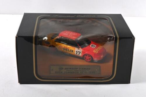 FORD: A 1:43 scale Limited Edition Classic CARLECTABLES EL FORD FALCON as raced by Dick Johnson. Limited Edition of 400, Numbered '018'. Dick Johnson signature