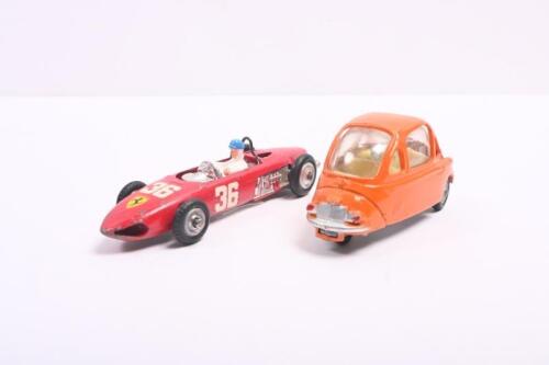 CORGI TOYS: Two Corgi Toys. No.154 Ferrari Formula 1 Grand Prix Racing Car & No.233 Heinkel Economy Car