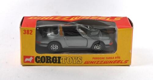 PORSCHE: A Corgi 382 Porsche Targa 911S. Steel blue body