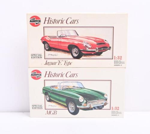 HISTORIC CARS: Two AIRFIX 1:32 SPECIAL EDITION, SERIES 2 plastic model kits. Jaguar 'E' Type & MGB