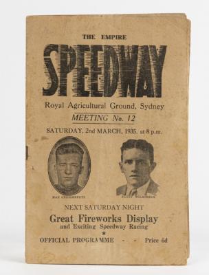 SPEEDWAY: A rare 1935 SPEEDWAY Official Programme