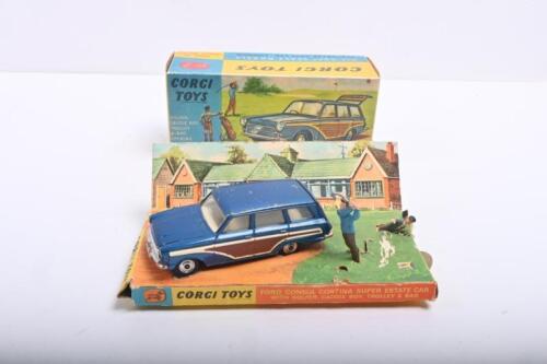 FORD: A Corgi 440 Ford Consul Cortina Super Estate Car. With Golfer & Caddie