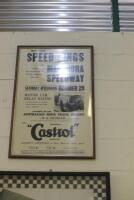 SPEEDWAY: Maroubra Speedway framed poster, possible reprint - 2