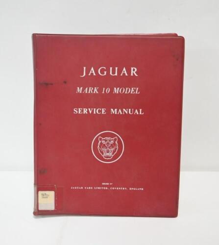 JAGUAR: An original 'JAGUAR MARK 10 MODEL SERVICE MANUAL', as issued by JAGUAR CARS LIMITED. Circa 1960's