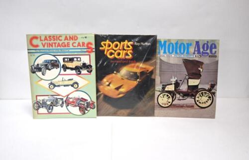SPORTS/CLASSIC CARS: Three publications detailing classic and sports cars. 'sports cars on road and track' hardcover book by Ray Hutton