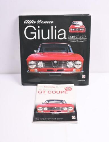 ALFA ROMEO: Two publications related to Alfa Romeo. Limited Edition 'Alfa Romeo Giulia Coupe GT & GTA' hardcover book by Johnny Tipler. One of 1500 copies