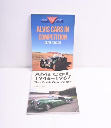 ALVIS: Two softcover books concerned with Alvis. 'ALVIS CARS 1946-1967 THE POSTWAR YEARS' by John Fox & 'ALVIS CARS IN COMPETITION' softcover book by Clive Taylor