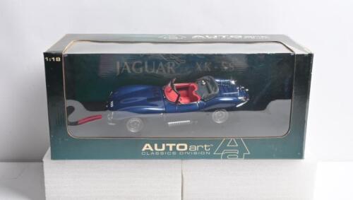 JAGUAR: A 1:18 scale AUTOart 1956 Jaguar XK-SS in blue (73510)