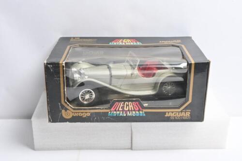 SS100: A Bburago 1:18 scale 1937 JAGUAR SS100 (cod.3006) in silver