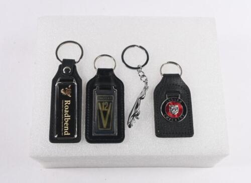 JAGUAR FOBS: Three Jaguar related fobs including 'JAGUAR COVENTRY', 'JAGUAR V12' and 'Roadbend - Independent Jaguar and Land Rover Specialist Since 1965'