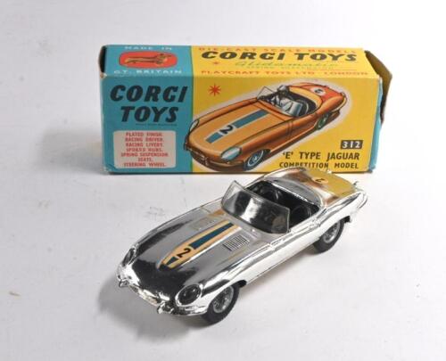 JAGUAR: A Corgi 312 Jaguar Type E "Competition Model" with chrome plated body