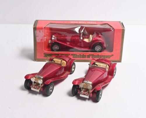 MODELS OF YESTERYEAR: Three Matchbox Models of Yesteryear Y3 Riley MPH. One with Type H box