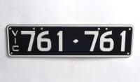 Six-digit Victorian Custom Numerical plates '761-761', sold with rights to display