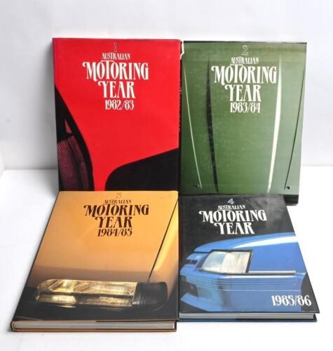 AUSTRALIAN MOTORING: Four consecutive editions of the hardcover book 'Australian Motoring Year'. Years 1982/83 (Volume 1) to 1985/86 (Volume 4)