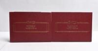 DAIMLER: A red leather 'Daimler' pouch containing Daimler and Jaguar Driver Handbooks, Maintenance Book & Service Record. 1979 'Daimler SOVEREIGN 4.2, VANDEN PLAS 4.2' (Publication Part No. AKM 4174 Edition 2), and 1980 'Daimler DOUBLE SIX 5.3, VANDEN PLA - 3