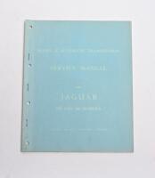 JAGUAR: Two Jaguar manuals. 'JAGUAR 2.4-3.4. MKS. I-11 - 3.8 MK. II - AUTOMATIC TRANSMISSION, 1956 TO 1961' manual & 'MODEL 35 AUTOMATIC TRANSMISSION SERVICE MANUAL FOR JAGUAR 240 AND 340 MODELS', SECTION FF, (Publication No. E. 150/2), as issued by JAGUA - 3