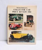 COLLECTOR CARS: Three softcover publications detailing the values and ownership of collectors cars. Michael Robinson's 'CLASSIC CAR INVESTMENT REVIEW' & 'COLLECTOR CAR PRICE REVIEW 1981' - 3