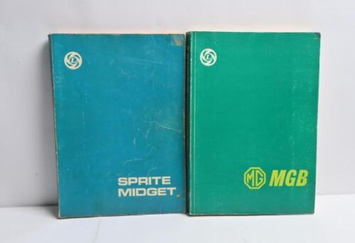 MG: Two MG Workshop Manual's. 1973 Edition 15 of 'SPRITE Marks II, III and IV, MIDGET Marks I, II and III up to and including Car Number GAN 5 - 153930 (1974 Models)' Workshop Manual (Publication Part No. AKD 4021) & 1977 Edition 15 of 'MGB' Workshop Manu