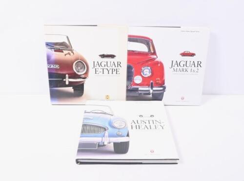 ENGLISH CARS: Three hardcover books detailing English marques. Austin-Healey & Jaguar books