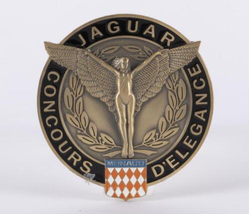 CONCOURS D'ELEGANCE: A Limited Edition Jaguar CONCOURS D'ELEGANCE MONACO badge. Numbered '001'/100