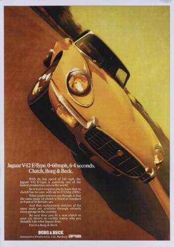 JAGUAR: Four reprinted Jaguar advertising posters. Three featuring the V12 E-Type