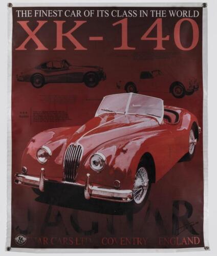 XK-140: A Limited Edition banner for the Jaguar XK-140 models, numbered 20/50. Signed by Artist