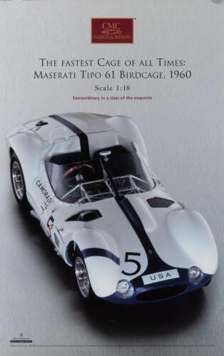 CMC: Two limited edition CMC dealer display promotional posters. Maserati Tipo 61 BIRDCAGE, 1960, & Ferrari 250 GT Berlinetta Passo Corto/SWB, 1961