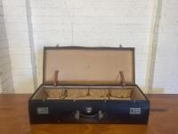TRAVEL SUITCASE: A 1935 leather travel suitcase by S Reid Ltd of Fleet Street, London EC4 [Location: Sydney]