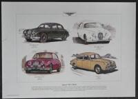 JAGUAR: Two Jaguar prints. 'E TYPE JAGUAR' & 'Jaguar MkI/MkII' prints
