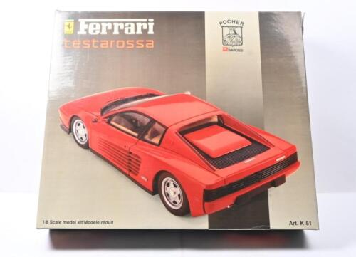 FERRARI: A POCHER 1/8 scale Ferrari Testarossa (Art. K 51) model kit in red