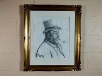 BERTRAM MACKENNAL (1853-1931) Edward VII, charcoal on paper