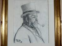 BERTRAM MACKENNAL (1853-1931) Edward VII, charcoal on paper - 3