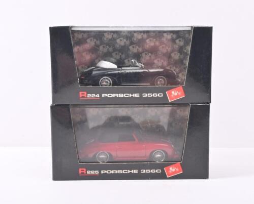 356: Two 1:43 scale brumm Porsche models. Porsche 356C (R224) & Porsche 356C (R225)
