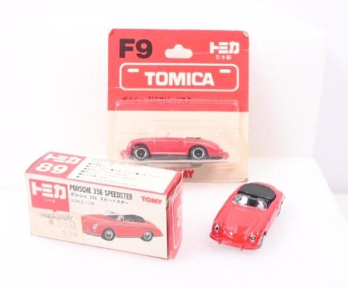 356 SPEEDSTER: Two TOMICA PORSCHE 356 SPEEDSTER models in 1/59 scale. Thin & Wide Wheels