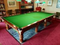 BILLIARD TABLE: An impressive Heiron & Smith 12 1/2x 6 1/2 &ldquo; full size billiard table and associated items - 3