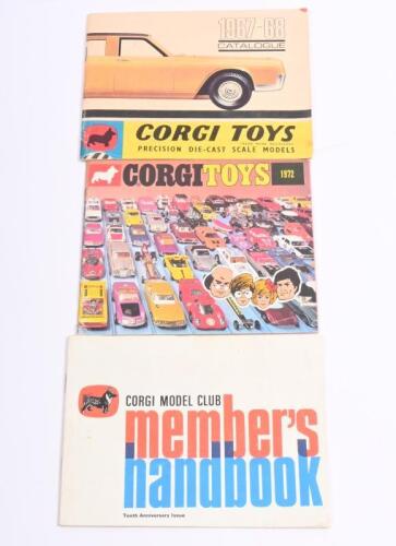 CORGI TOYS: Three 1960's and 1970's&nbsp;CORGI TOYS catalogues from 1967-68 and 1972