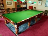 BILLIARD TABLE: An impressive Heiron & Smith 12 1/2x 6 1/2 &ldquo; full size billiard table and associated items - 4