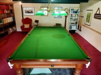 BILLIARD TABLE: An impressive Heiron & Smith 12 1/2x 6 1/2 &ldquo; full size billiard table and associated items - 6
