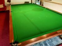 BILLIARD TABLE: An impressive Heiron & Smith 12 1/2x 6 1/2 &ldquo; full size billiard table and associated items - 7