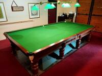 BILLIARD TABLE: An impressive Heiron & Smith 12 1/2x 6 1/2 &ldquo; full size billiard table and associated items - 8
