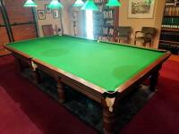 BILLIARD TABLE: An impressive Heiron & Smith 12 1/2x 6 1/2 &ldquo; full size billiard table and associated items - 9